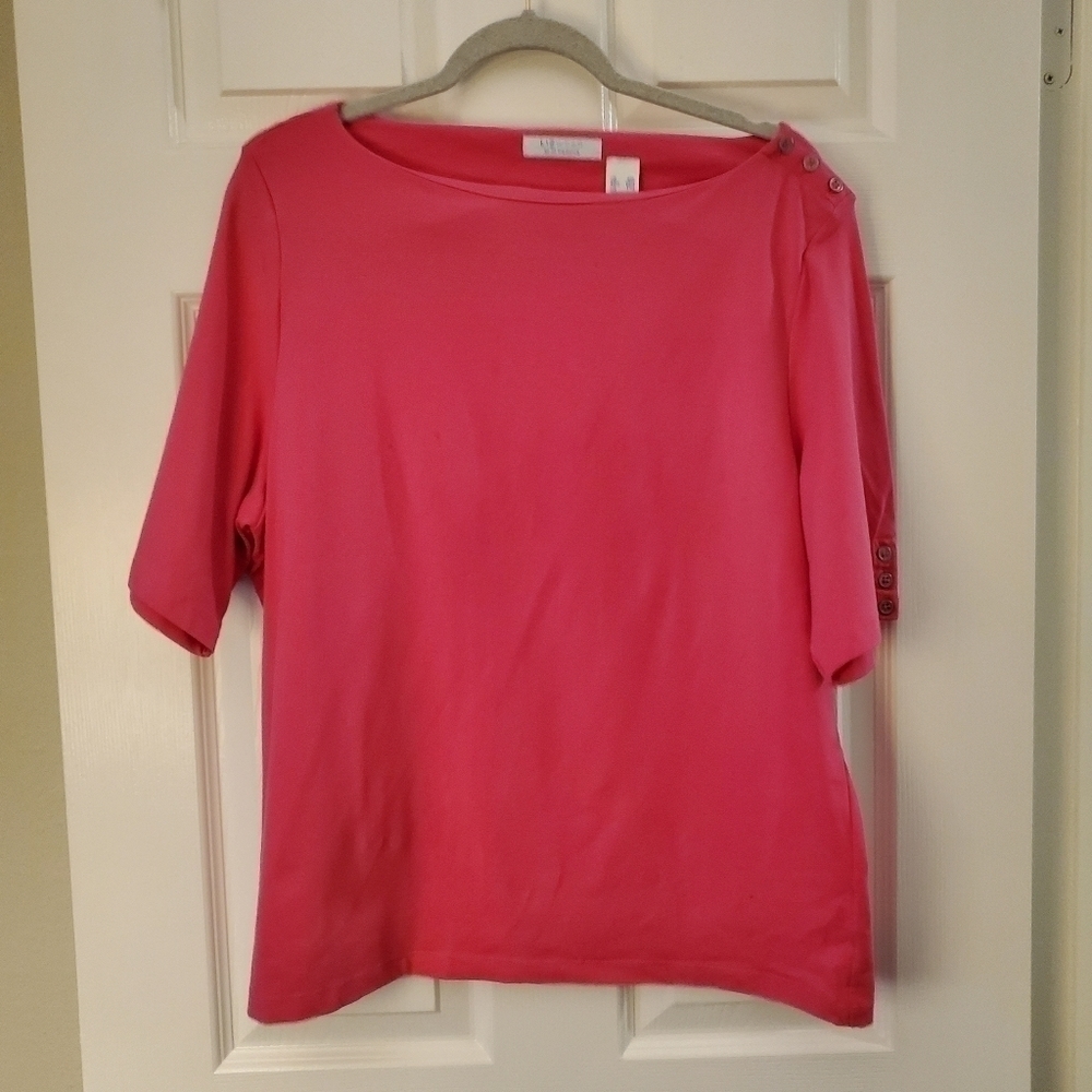 Lizwear by Liz Claiborne Pink Top Sz XXL